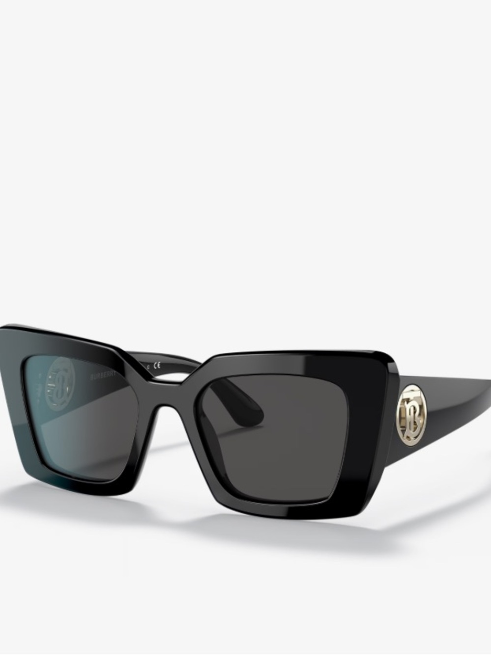 Burberry Black Logo-Accent Cat Eye Sunglasses